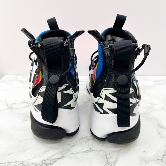 Nike Air Presto Mid Acronym Racer Pink Mens Size 7 AH7832-600 EUC Blue Neon Pink - Picture 3 of 8